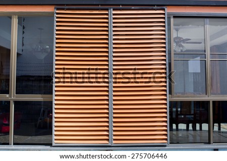 wooden louver on building Outdoor blinds