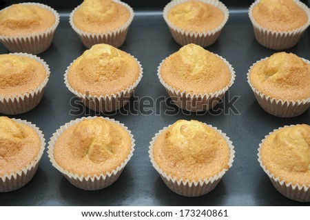 drawn butter muffins from the oven