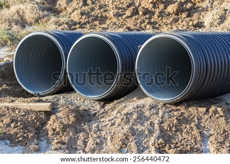 drain pipes buried under ground
