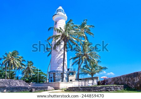 Light House At Galle Dutch Fort 17th Centurys Ruined Dutch Castle That Is Unesco Listed As A World Heritage Site In Sri Lanka