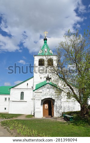Uspenskaya church in Aleksandrovskaya Sloboda, Vladimir region, Golden ring of Russia