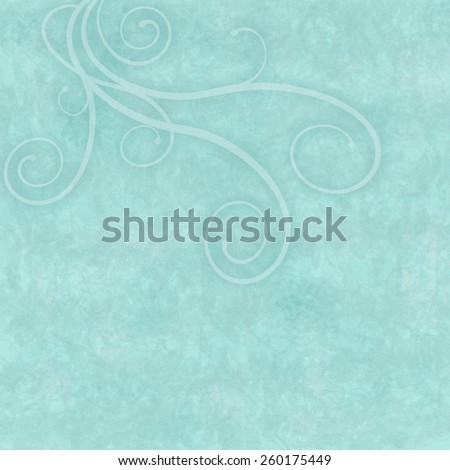 Feathery Background with Swirl Accent in Teal