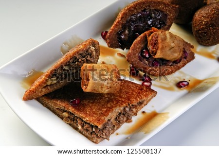Deep fried Kibbe middle eastern traditional dish.