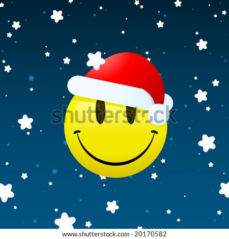 smiley background. stock photo : Smiley santa on