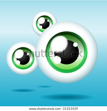 floating cartoon eyes
