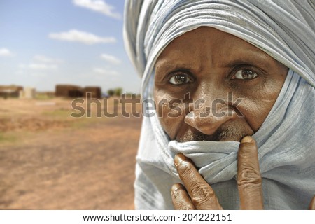 Timbuktu, Mali (Africa) - Aug 8, 2011: Tuareg man in Timbuktu.