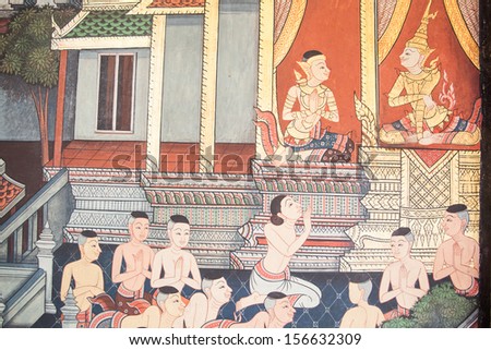 Thai art historian in the temple