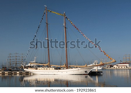Two-mast sailing vessel of \