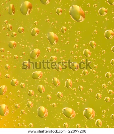 color dripped water on glass