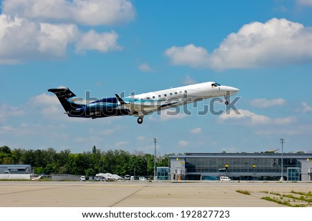 Avcon Jet Embraer EMB-135BJ Legacy 600 - OE-IBK take off, Ukraine, Boryspil International Airport, May, 11, 2014