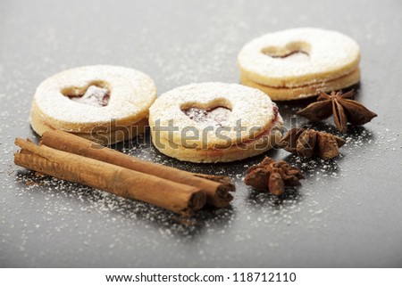 christmas cookies and sugar powder