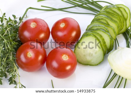 fresh salad ingredients