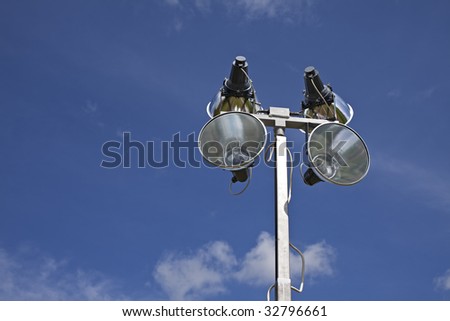 mobile outdoor lightning equipment on a sunny day