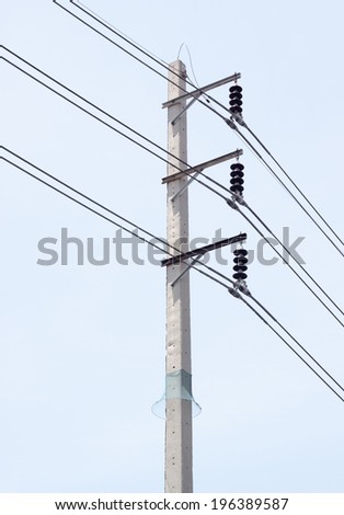 Mesh for protection reptiles up on a power pole in Thailand.