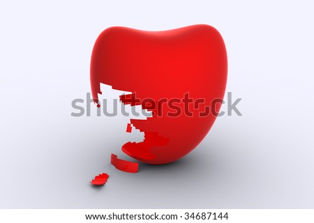 heart broken love. stock photo : roken heart,