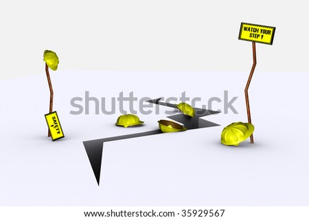 Funny Construction Photos on Stock Photo Funny Construction Site Safety Comes First Watch Your Step
