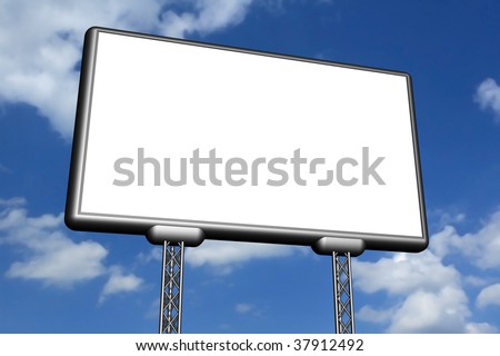 big billboard on a blue sky