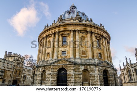 The library at the university of Oxford. Oxford, England