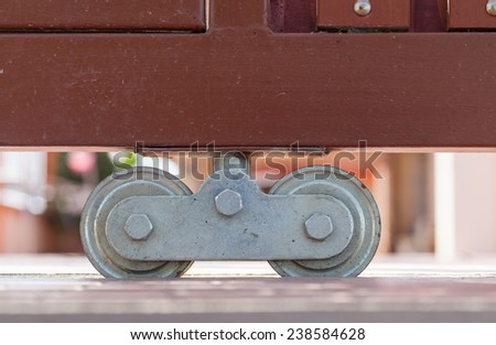 metal wheel of house gate