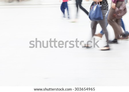 motion blur crowd walking