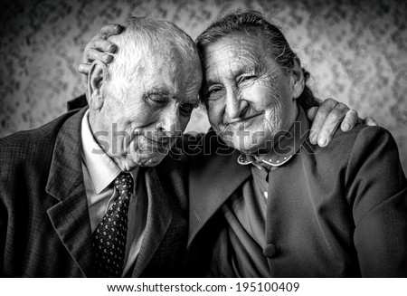 A loving, handsome senior couple. Romantic Senior Couple Hugging. Loving each other forever. Happy retirement concept.