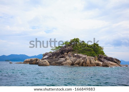 Sea Scene Rock Island in Lipe island in Satun Thailand Sea Scene Rock Island in Lipe island in Satun Thailand