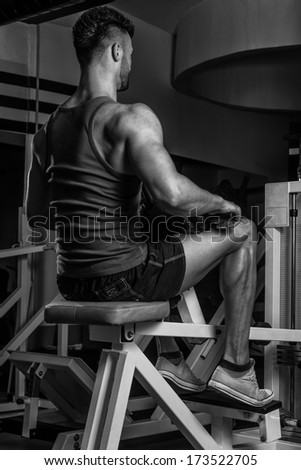 Thats How You Train Legs Calves - Bodybuilders Legs Shot In A Gym In Workout