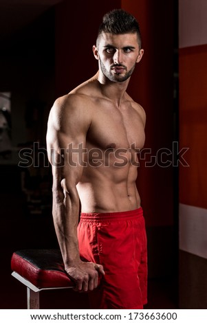 Muscular Men - Portrait Of A Physically Fit Muscular Young Man Without A Shirt