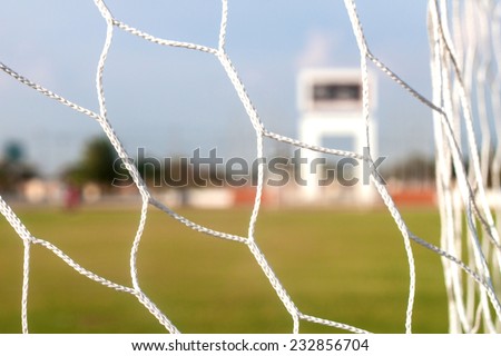 football net and  football pitch background