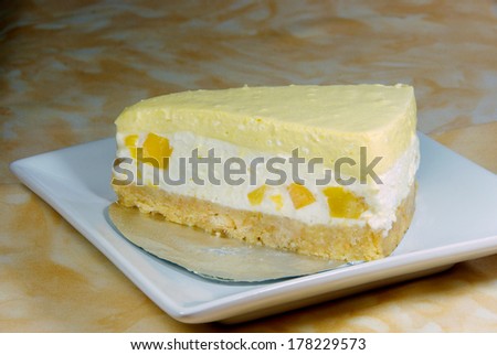 Mango cheesecake,seasoning dessert.