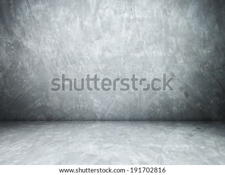 Empty cement room in perspective,dark tone.