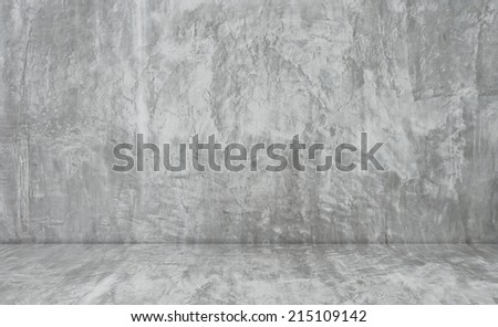 Empty cement room in perspective, gray tone, background, template