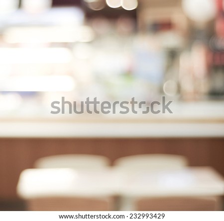 Blur cafe background with bokeh