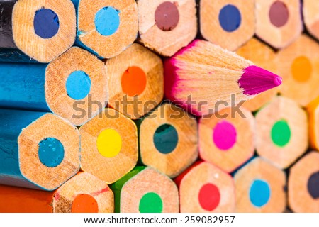 closeup of Color Pencils background