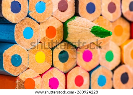 closeup of Color Pencils background