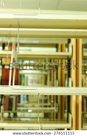 The empty shelf in library