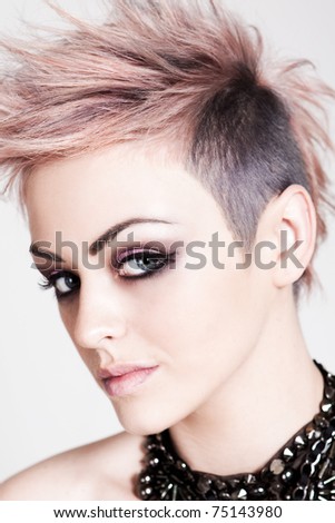 female punk hairstyles. wearing a punk hairstyle