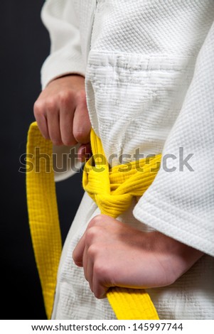 Judo yellow belt Judo yellow belt