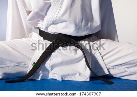 Karate with black belt