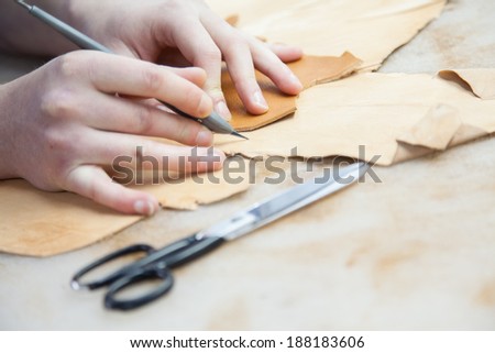 Adult Man Working In A Shoe Factory Adult Man Working In A Shoe Factory