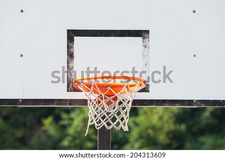basketball hoop stand at playground