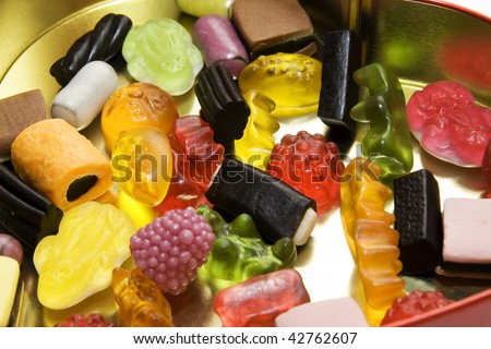 sweet candy gum background full of colours