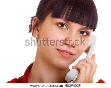 a young girl is talking to someone on the phone