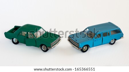 Two vintage russian car scale models made in USSR.