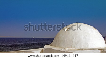 dome of residential house at the red sea in egypt