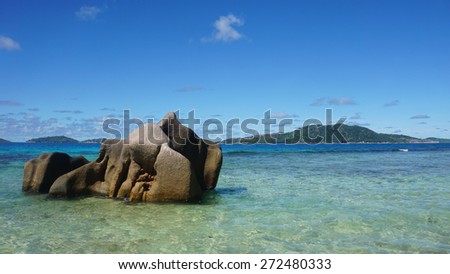 bizarre granite rocks on la digue island