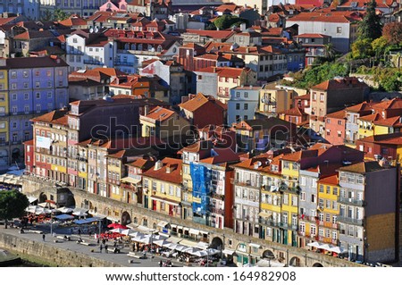PORTO, PORTUGAL - NOVEMBER 25: Panorama of riviera of Porto city the viewpoint on November 25, 2013 in Porto,Portugal. Porto is one of the oldest European cities and the 2nd largest city of Portugal.