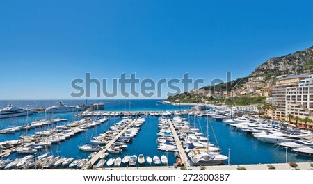 05.29.2013, Monaco, CapDail: Bay boat, sailing yachts, calm water, the reflection in the water, luxury bay, cap dail, monaco