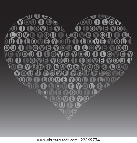 Black And White Vector Love Background - 22669774 : Shutterstock