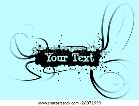 Stylish vector text box - stock vector